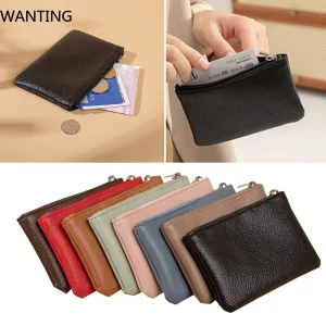 Fashion Mini Wallet For Women Solid Color PU Soft Leather Short Wallets Coin Card Holder Small Change Storage Bag Female Purse