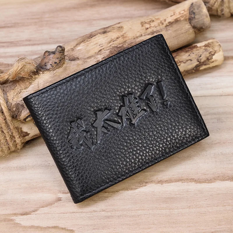 Genuine Leather Men Wallets Coin Pocket Zipper Real Men's Leather Wallet with Coin High Quality Male Purse - Image 2