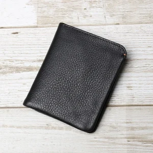 Leather Wallet Short Vertical Soft Top Layer Of Leather Hand Folding Ultra-Thin Wallet Men's Casual Youth Simple Art Wallet