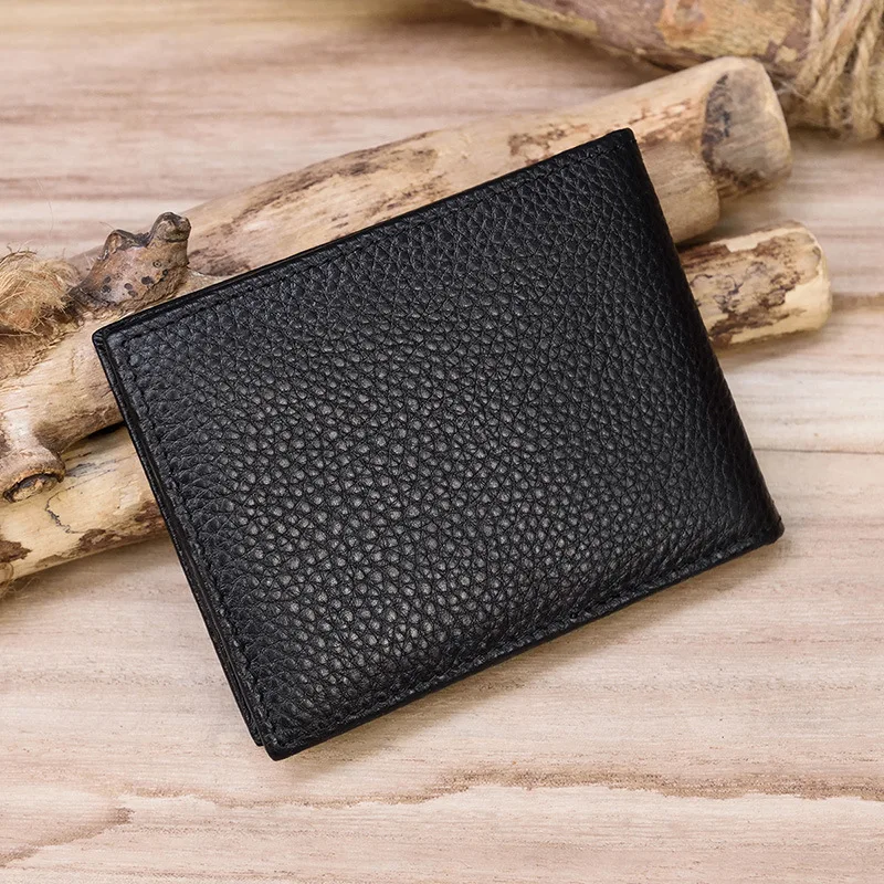 Genuine Leather Men Wallets Coin Pocket Zipper Real Men's Leather Wallet with Coin High Quality Male Purse - Image 3